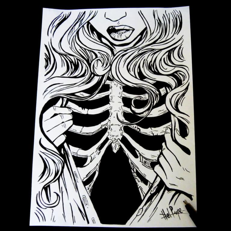 Skeleton Lady Sketch